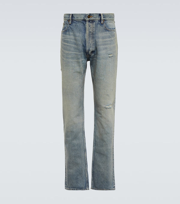 Saint Laurent Deconstructed straight-leg jeans