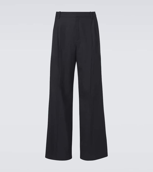 Saint Laurent High-rise wool wide-leg pants