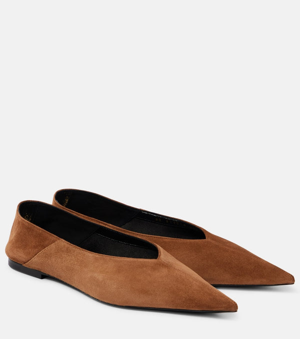 Saint Laurent Nour suede ballet flats