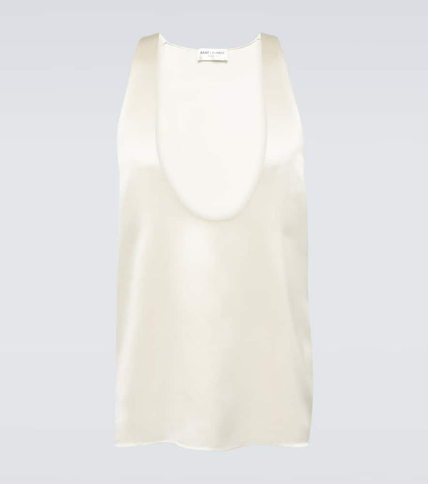 Saint Laurent Silk satin crêpe tank top