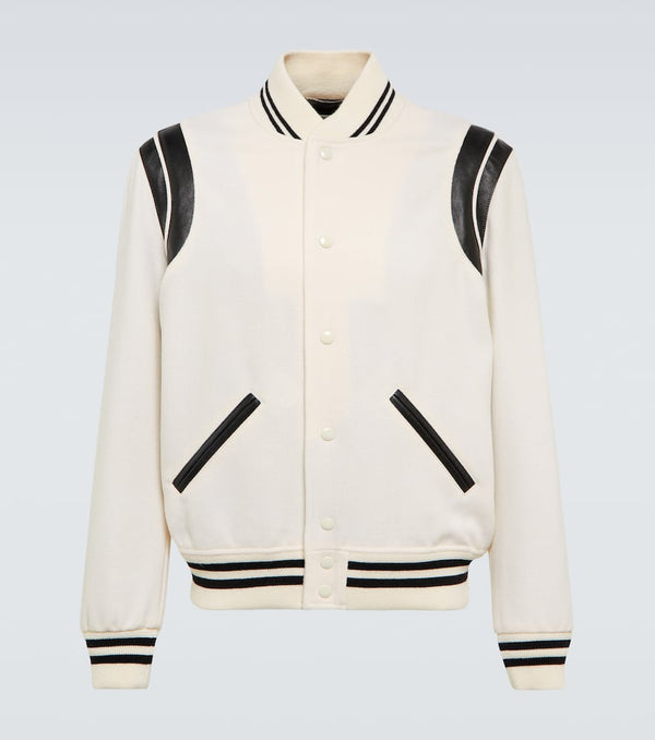 Saint Laurent Teddy wool-blend varsity jacket