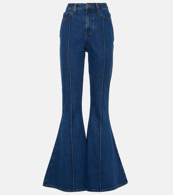 Self-Portrait High-rise flared jeans