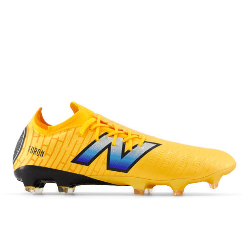 New Balance Unisex FURON PRO FG V7+ in Yellow/Grey/Black Synthetic, 