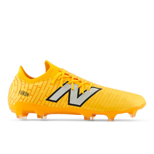 New Balance Unisex FURON DESTROY FG V7+ in Yellow/Grey/Black Synthetic, 