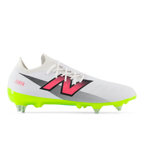 New Balance FURON DESTROY SG V7+ in White Yellow Black Pink Synthetic