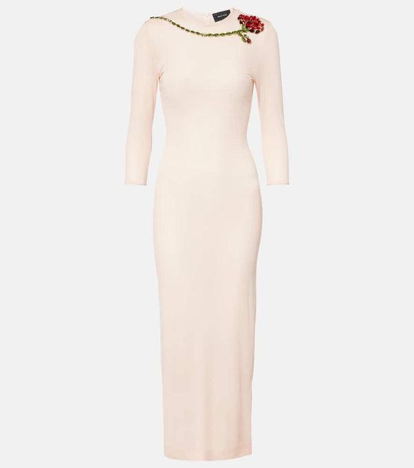 Simone Rocha Embellished mesh midi dress