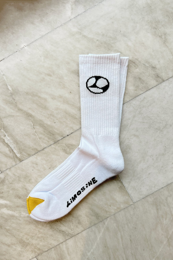 Limosine Limo Gold Toe Socks White