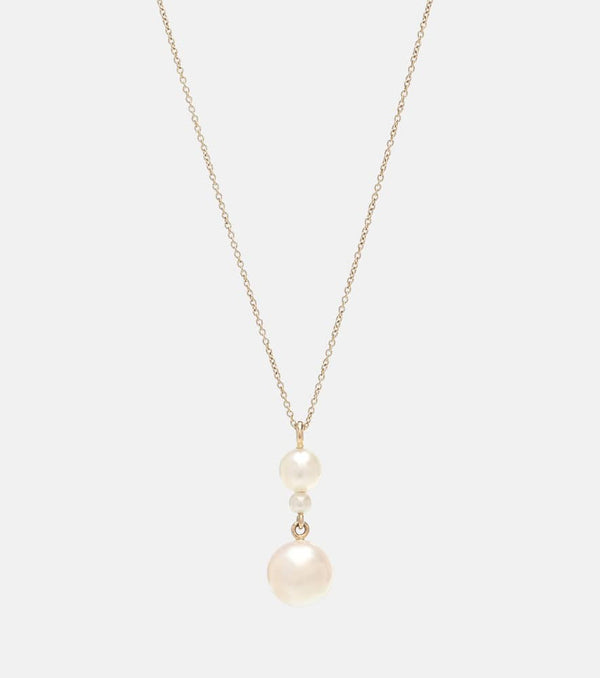 Sophie Bille Brahe Perla Simple 14kt yellow gold and pearl necklace