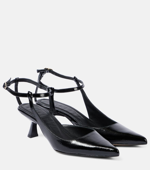 Souliers Martinez Camelia patent leather pumps