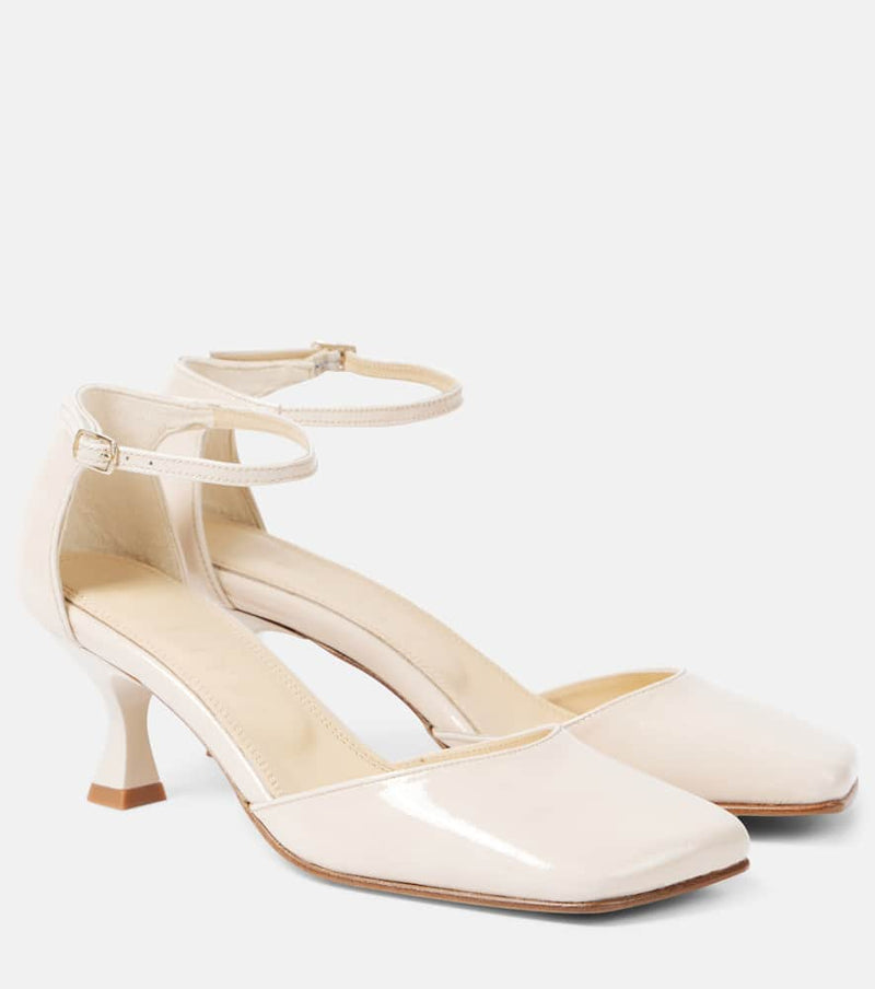 Souliers Martinez Fabiola patent leather slingback pumps