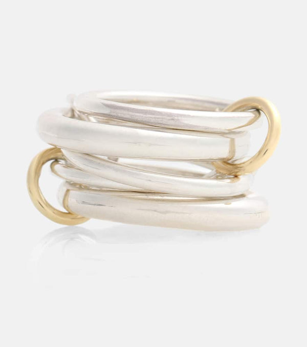 Spinelli Kilcollin Vela sterling silver and 18kt gold linked rings