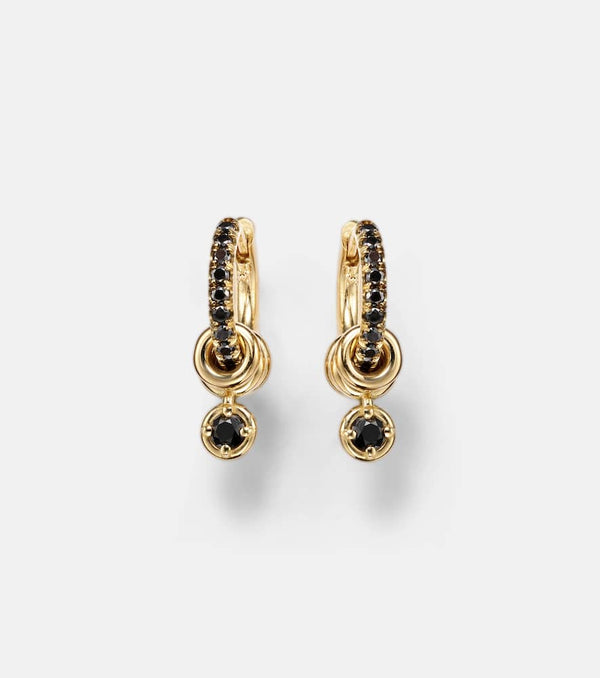 Spinelli Kilcollin Zahra 18kt gold hoop earrings with black diamonds