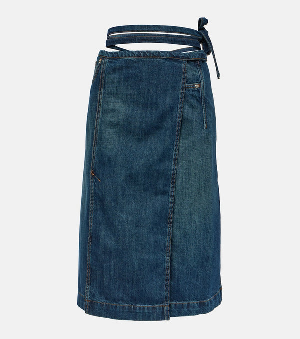 Sportmax Denim wrap skirt