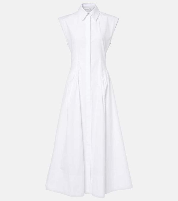 Sportmax Fabiana gathered cotton shirt dress