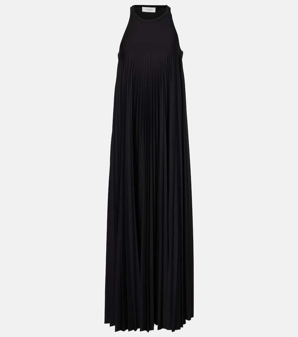 Sportmax Plissé jersey maxi dress