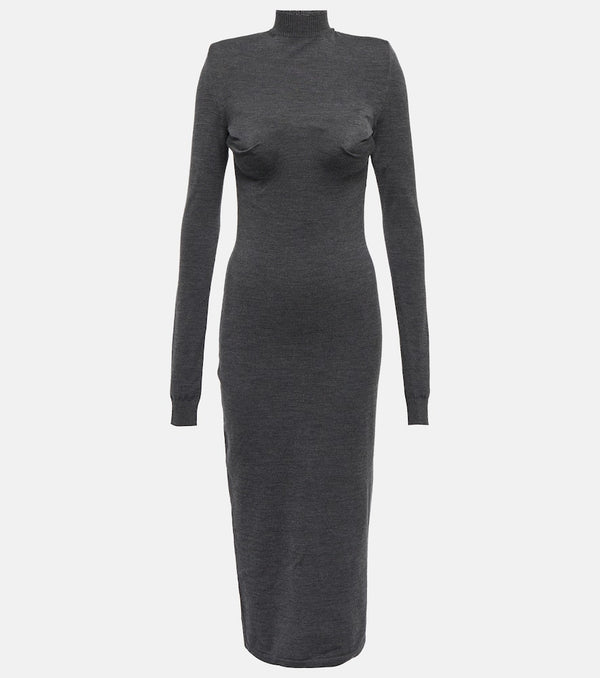 Sportmax Talento mockneck wool-blend dress