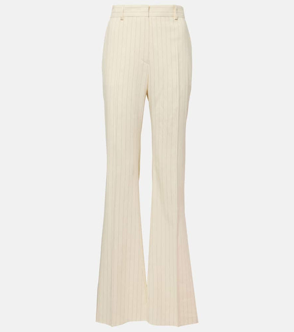 Sportmax Tritone pinstripe canvas flared pants