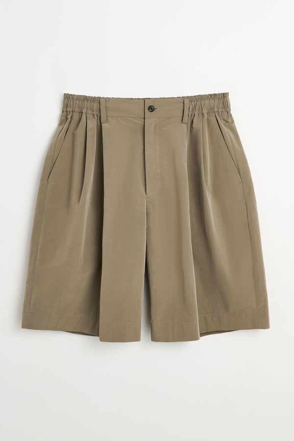 ssstein Windproof Nylon Wide Easy Shorts Taupe