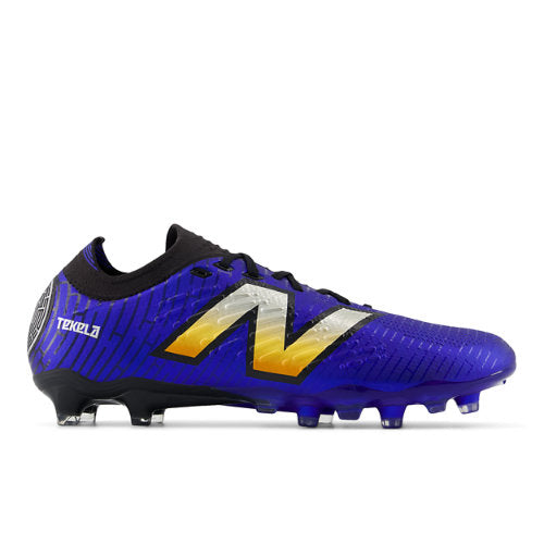 New Balance Unisex TEKELA PRO LOW LACED FG V4+ in Blue/Grey/Black Synthetic, 