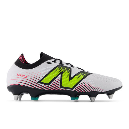 New Balance TEKELA PRO LOW LACED SG V4+ in White Yellow Black Pink Synthetic