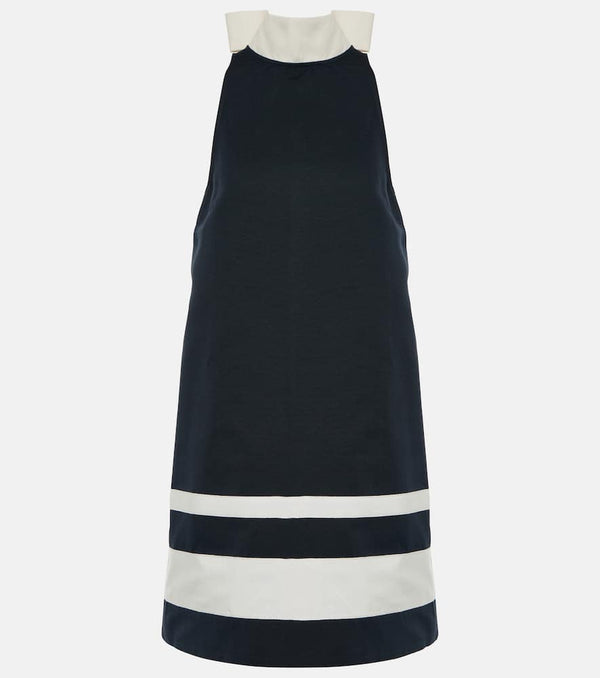 Staud Finn striped grosgrain minidress