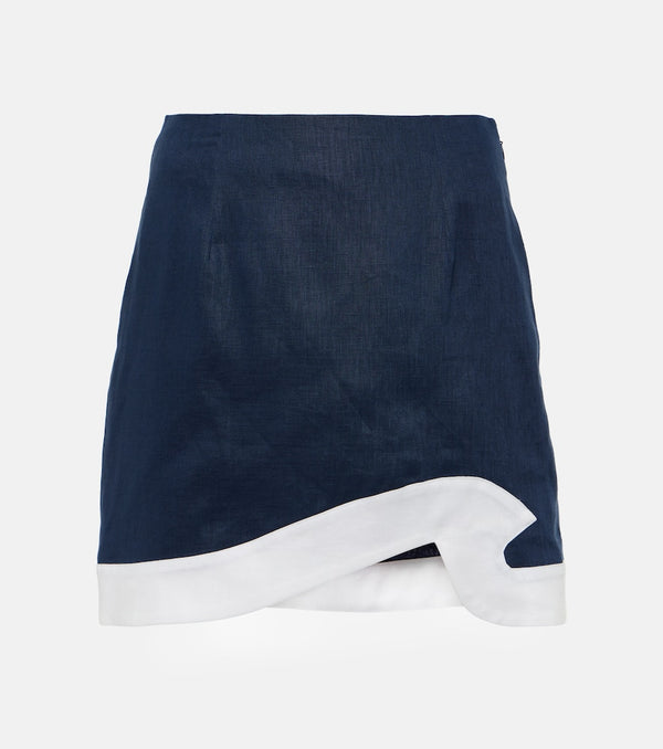 Staud Raphael linen miniskirt