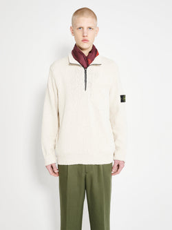 Stone Island Half Zip Knit Natural Beige