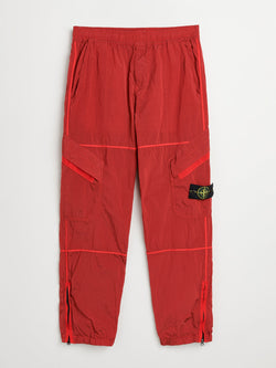 Stone Island Loose Metal Nylon Pants Red