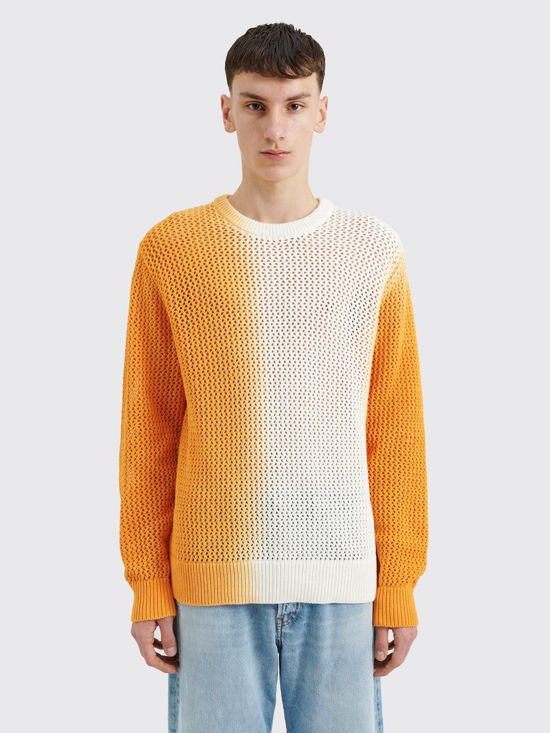 Stüssy Pigment Dyed Loose Guage Sweater Orange