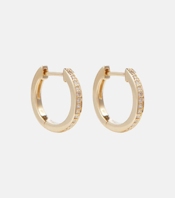 Sydney Evan Huggie 14kt gold and diamond earrings