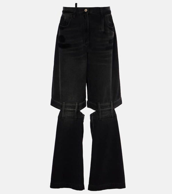 The Attico Cutout wide-leg jeans