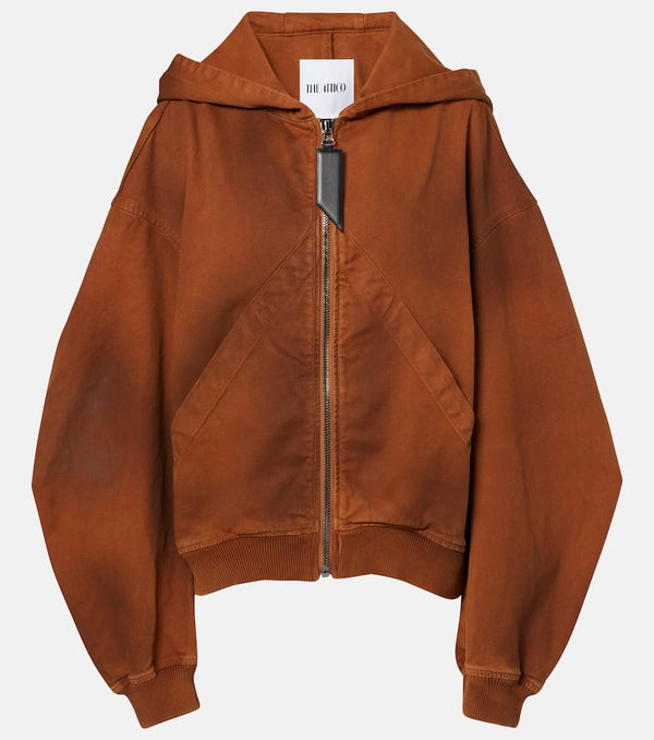 The Attico Dégradé cotton zip-up hoodie