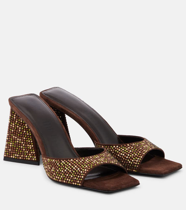 The Attico Devon 85 embellished leather mules