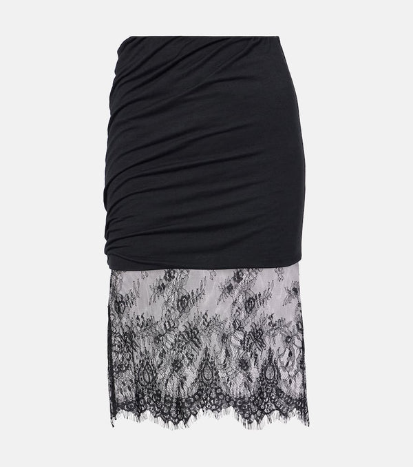 The Attico Lace-trimmed miniskirt