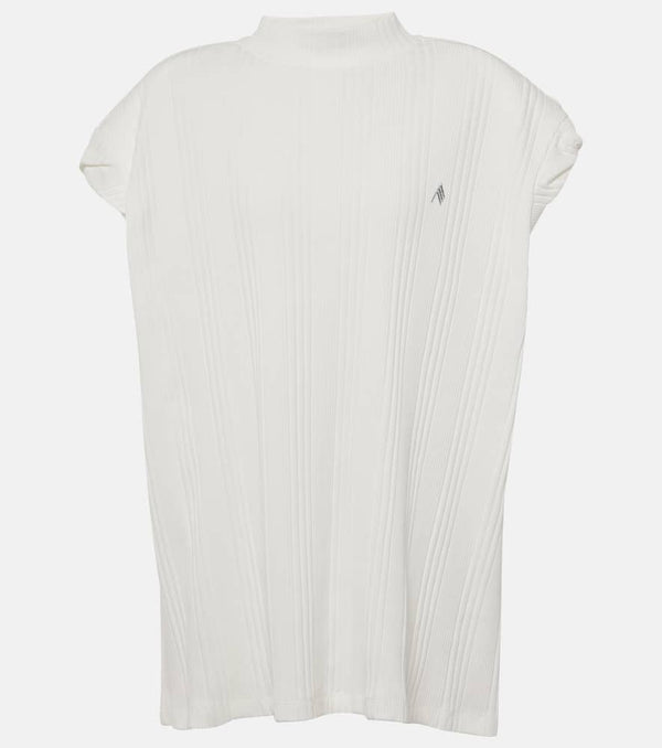 The Attico Laurie ribbed-knit cotton jersey top