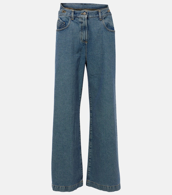 The Attico Low-rise wide-leg jeans