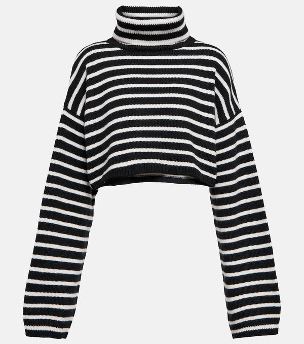 The Frankie Shop Athina turtleneck cropped wool-blend sweater