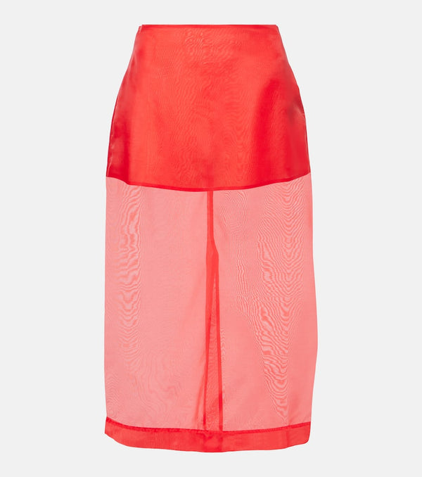 The Frankie Shop Peri sheer silk-blend midi skirt