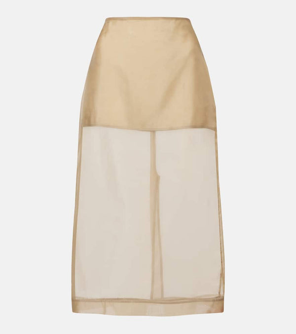 The Frankie Shop Peri silk-blend midi skirt