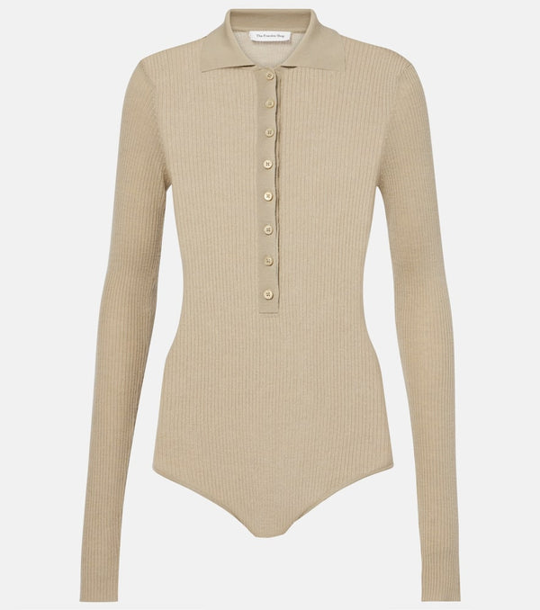 The Frankie Shop Solana wool, silk, and cashmere bodysuit