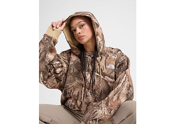 The North Face All Over Print Camo Overhead Hoodie  Brown