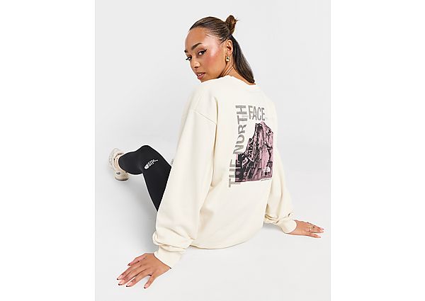 The North Face Mountain Box Crew Sweatshirt  White