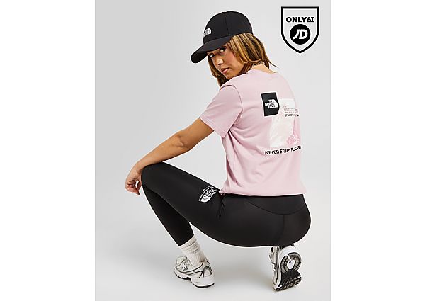 The North Face Mountain Box Graphic T Shirt  Pink