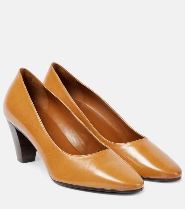 The Row Charlotte leather pumps