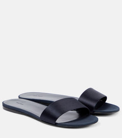 The Row Combo satin slides