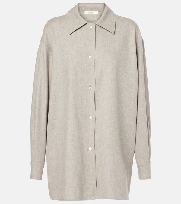 The Row Komako wool and cashmere shirt