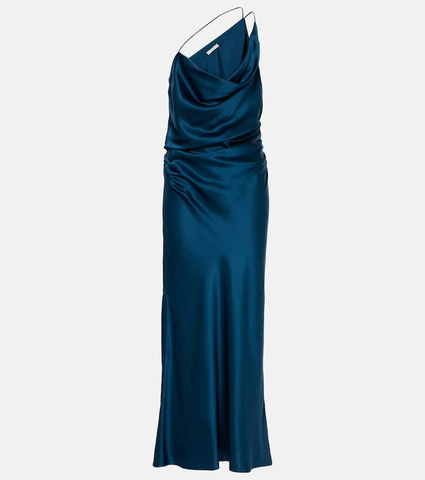 The Sei One-shoulder silk satin maxi dress