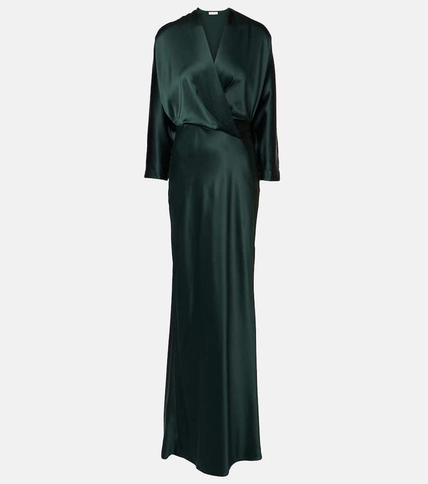 The Sei Silk satin wrap gown