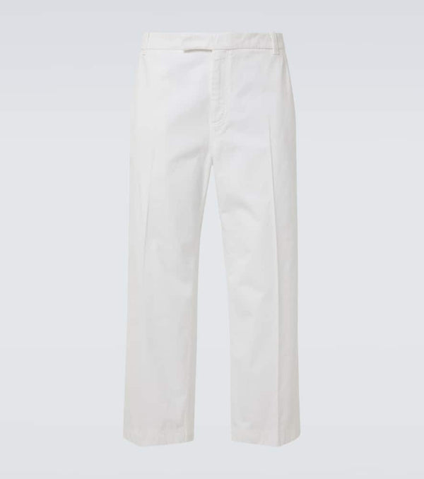 Thom Browne Cotton twill cropped chinos