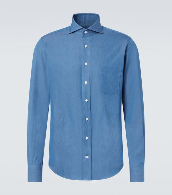 Thom Sweeney Cotton chambray shirt